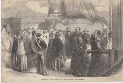 Departure of Mrs. Chisholm, in 'The Ballarat,' for Australia
